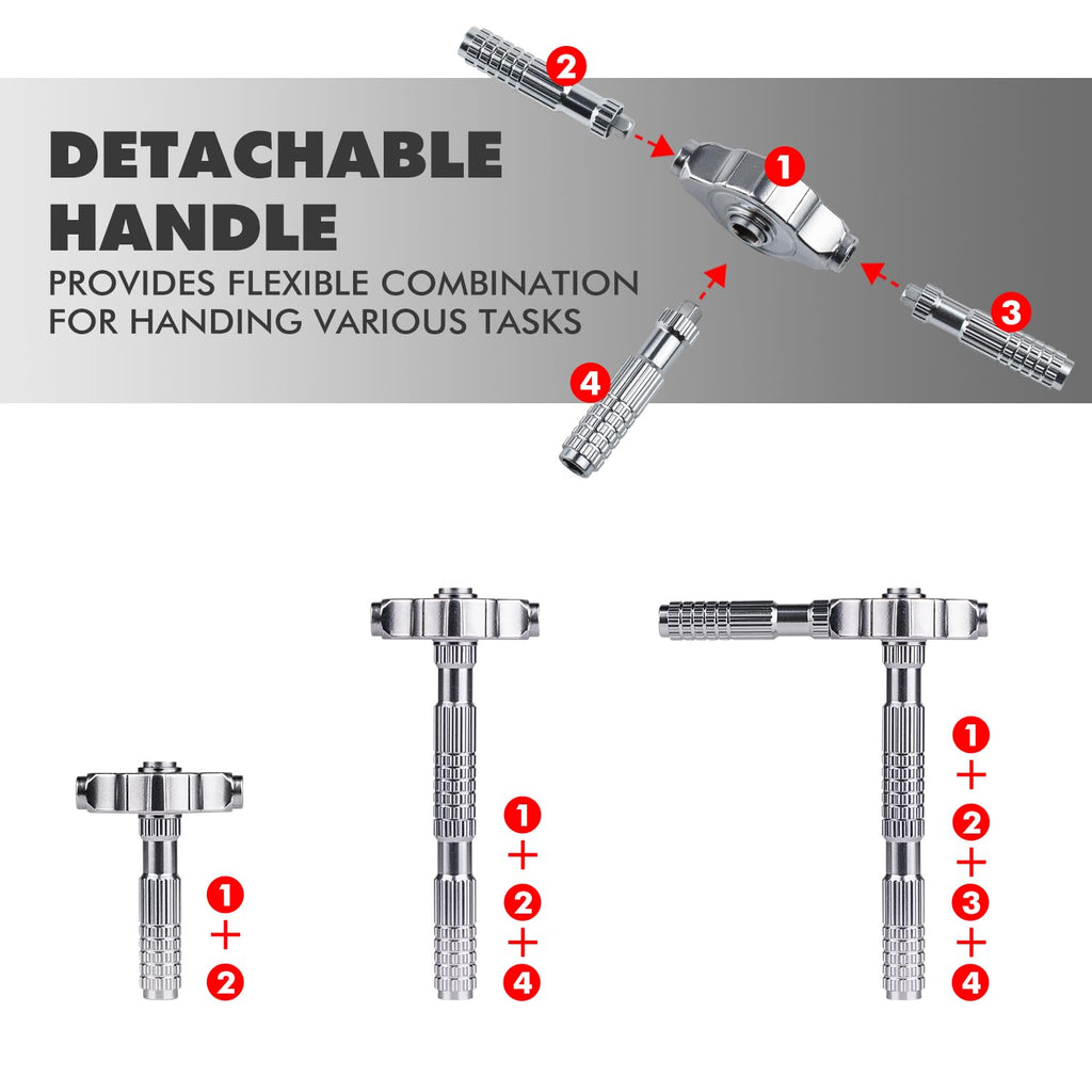 VMAN Ratchet Screwdriver Set, magnetic Screwdriver sets, S2 Steel Bits, DIY Combination Flexible Shaft, Suitable for Furniture Assembly, Precision Electrical Appliance Repair, Bicycle Tools