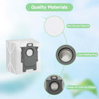WAIKAS 14-Pack Vacuum Bags for Roborock Q7, Q10, Q5, Q8, S8 and S7 Series