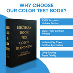 Ishihara Test Chart Books for Color Deficiency 38 Plates with User Manual and One Eye Occluder.