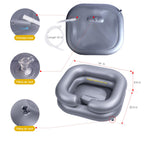 Inflatable Shampoo Basin for Bedridden and Disabled,Portable Shampoo Bowl for Injured, Hair Washing Basin for Childred,Pregnant Woman,Easy Hair Washing at Home (Silvery)