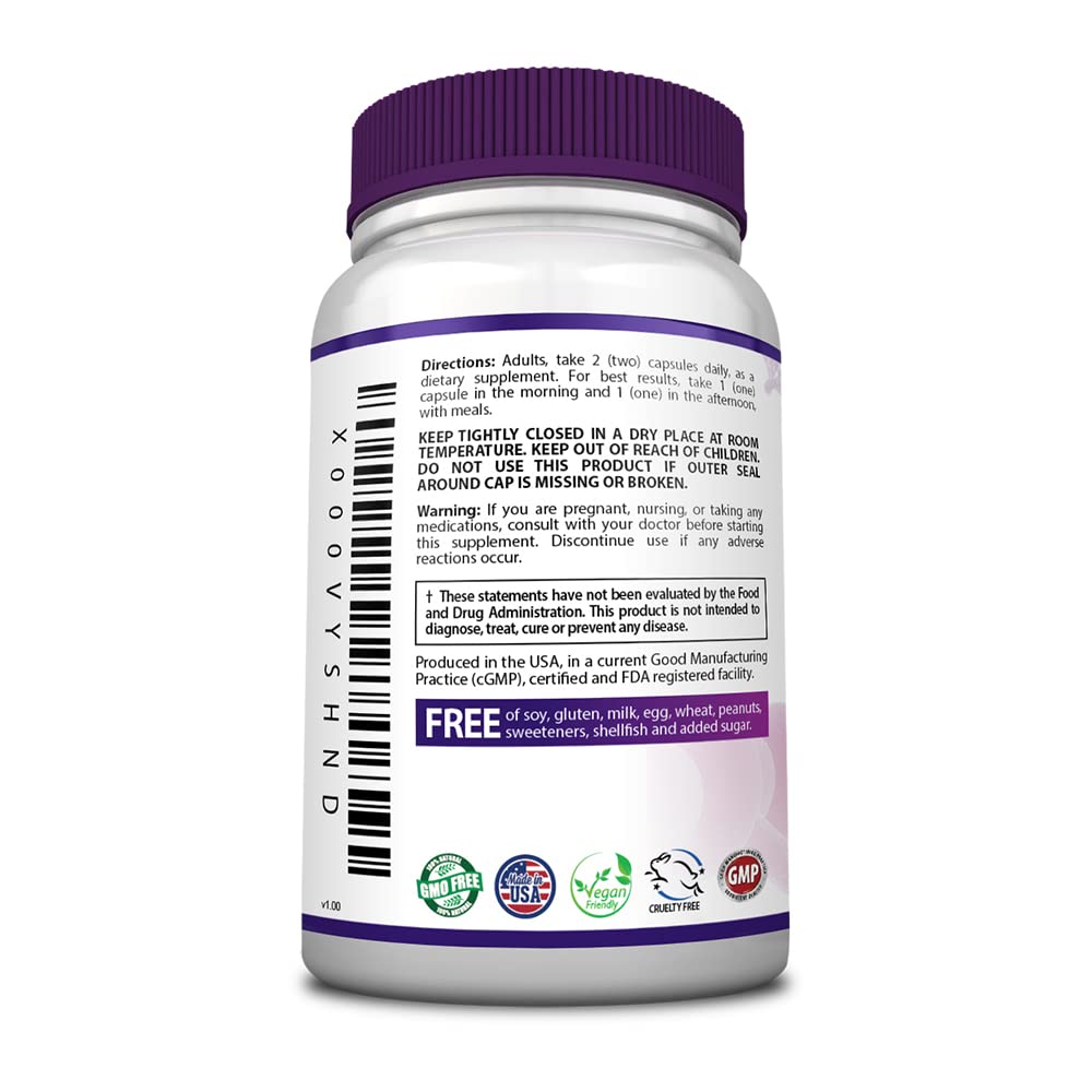 ThyrAid - Thyroid Supplement - Iodine, Kelp, Ashwagandha - Vegan - 60 Capsules (1 Month Supply)