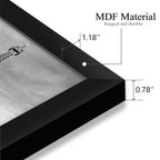 Abtgt 24x30 Frame Set of 3, Display Pictures 18x24 with Mat or 24x30 without Mat, Vertical & Horizontal Wall Decoration Picture Frame for Photos, Posters & Art Prints, Black
