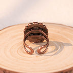 Montana West Rustic Couture's Turquoise Knuckle Cuff Flower Ring for Women