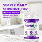 (3 Pack) NervoLyn Capsules - Official Nervo Lyn Advanced Supplement Formula Nerve Health, Natural NervoLyn Brain & Memory Focus Vitamins Suppor for Overal Health & Wellness, 180 Capsules for 3 Months