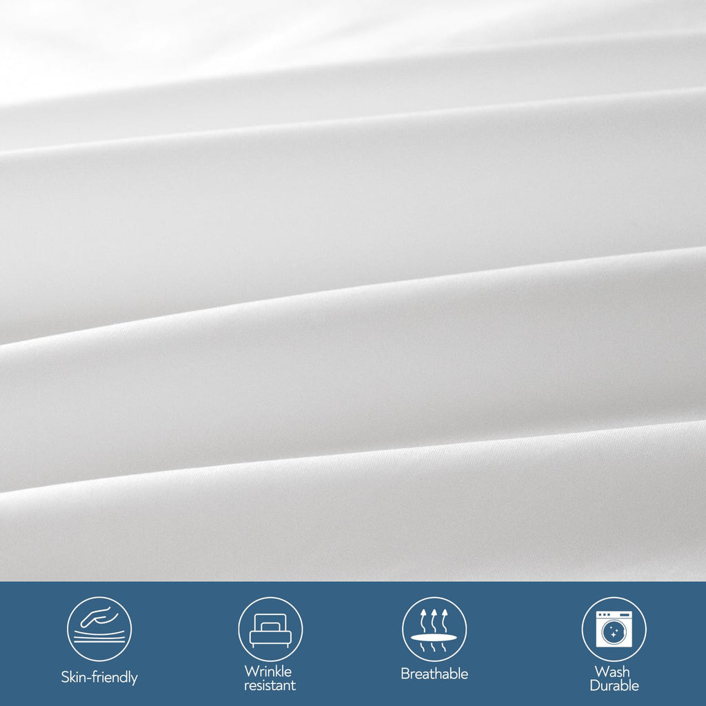 2 Pack Hospital Bed Sheets 36" x 80" x 9", Hospital Bed Fitted Sheets for Home & Hospital Care Beds, Soft Hospital Bed Sheets with Elastic All Around, White