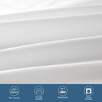 2 Pack Hospital Bed Sheets 36" x 80" x 9", Hospital Bed Fitted Sheets for Home & Hospital Care Beds, Soft Hospital Bed Sheets with Elastic All Around, White