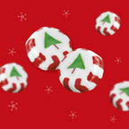 Bulk Christmas Peppermint Nougats 2 lb Pack - Soft Chewy Mint Candy with Green Christmas Tree Center - Individually Wrapped Holiday Candies for Candy Bowls, Parties & Gifts (Approx 110 Pieces)