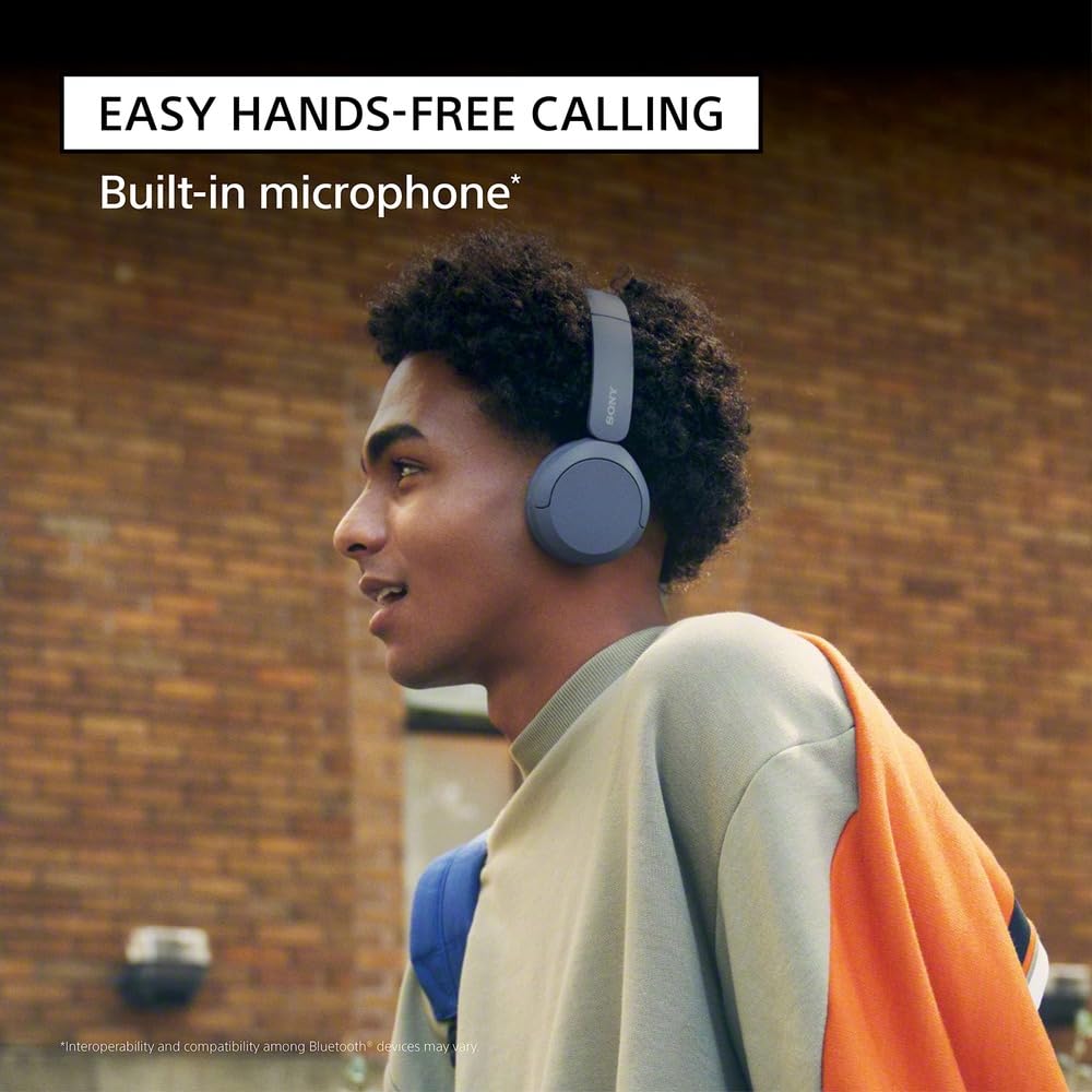Sony WH-CH520 Wireless On-Ear Bluetooth Headphones with Mic, Cappuccino
