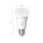 Philips Hue Smart 60W A19 LED Bulb - Soft Warm White Light - 4 Pack - 800LM - E26 - Indoor - Control with Hue App - Compatible with Alexa, Google Assistant and Apple Homekit