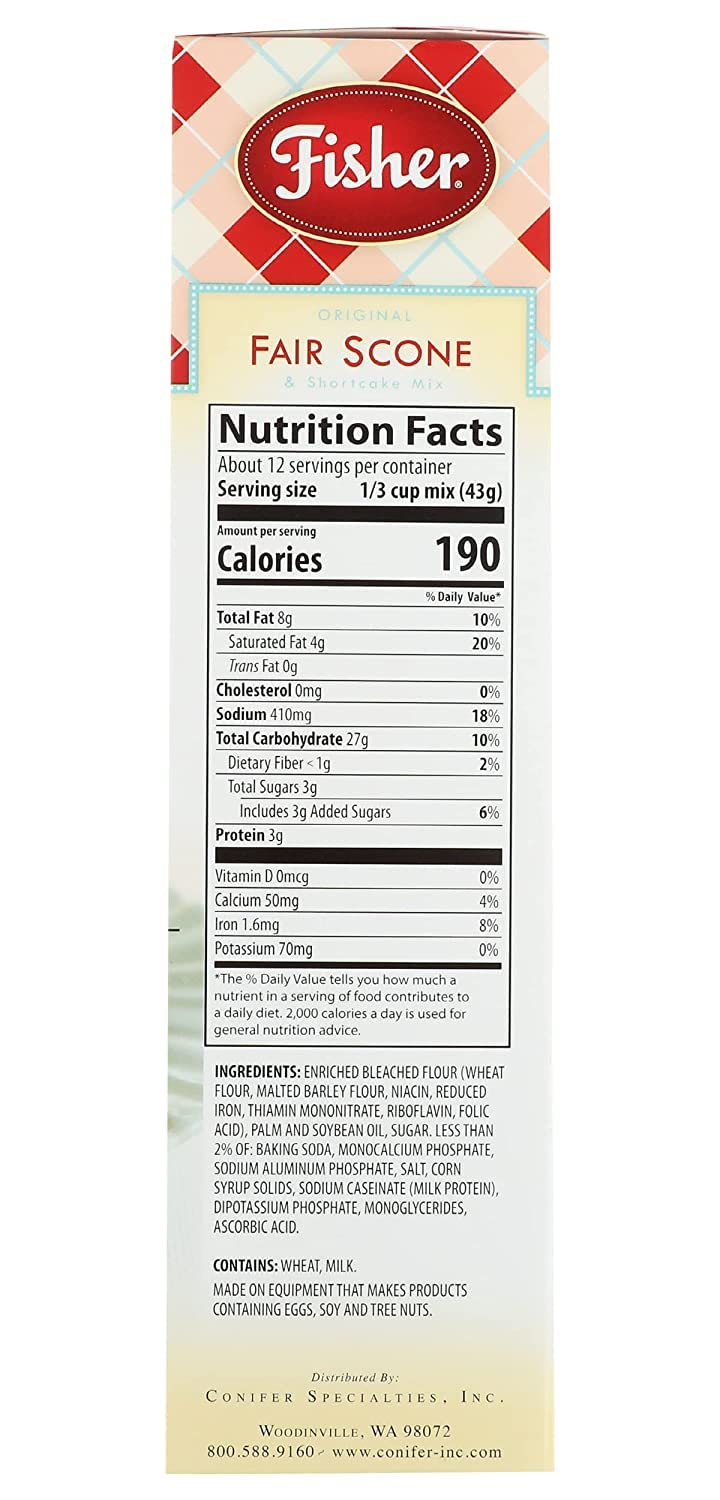 Fisher Original Fair Scone & Shortcake Mix, 18 Ounces (Pack of 12)