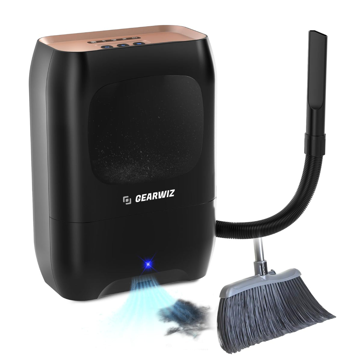 Gearwiz Touchless Automatic Electric Vacuum Dustpan with Nozzle Attachment – Hands-Free, Multi-Mode Floor Cleaner for Professional Use