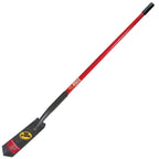 Bully Tools 14-Gauge 3-Inch Trench Shovel - Heavy-Duty Steel Blade with V-Shaped Design, Long Fiberglass Handle, Rust-Resistant Powder Coat & Rubber Grip for Landscaping, Garden Task- 100% Made in USA