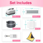 Portable Spa Bubble Bath Massager,Full Body Waterproof Spa Mat for Bathtub, 6-Speed Bubbles, Remote Control & Non-Slip Suction Cups for Home Relaxation