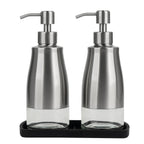 Gaussra Kitchen Soap Dispenser with Silicone Tray & Stickers 11 OZ / 320 ML