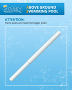 Sunrio Metal Pro 8ft X 30in Round Pool Durable Steel Frame Above Ground Pool for Outdoor Backyard Swimming Pool Suitable Friends Family Adults Kids