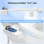 SAMODRA Non-Electric Bidet - Self Cleaning Dual Nozzle (Frontal and Rear Wash) Fresh Water Bidet Toilet Seat Attachment with Independent Adjustable Water Pressure (Ocean Blue)