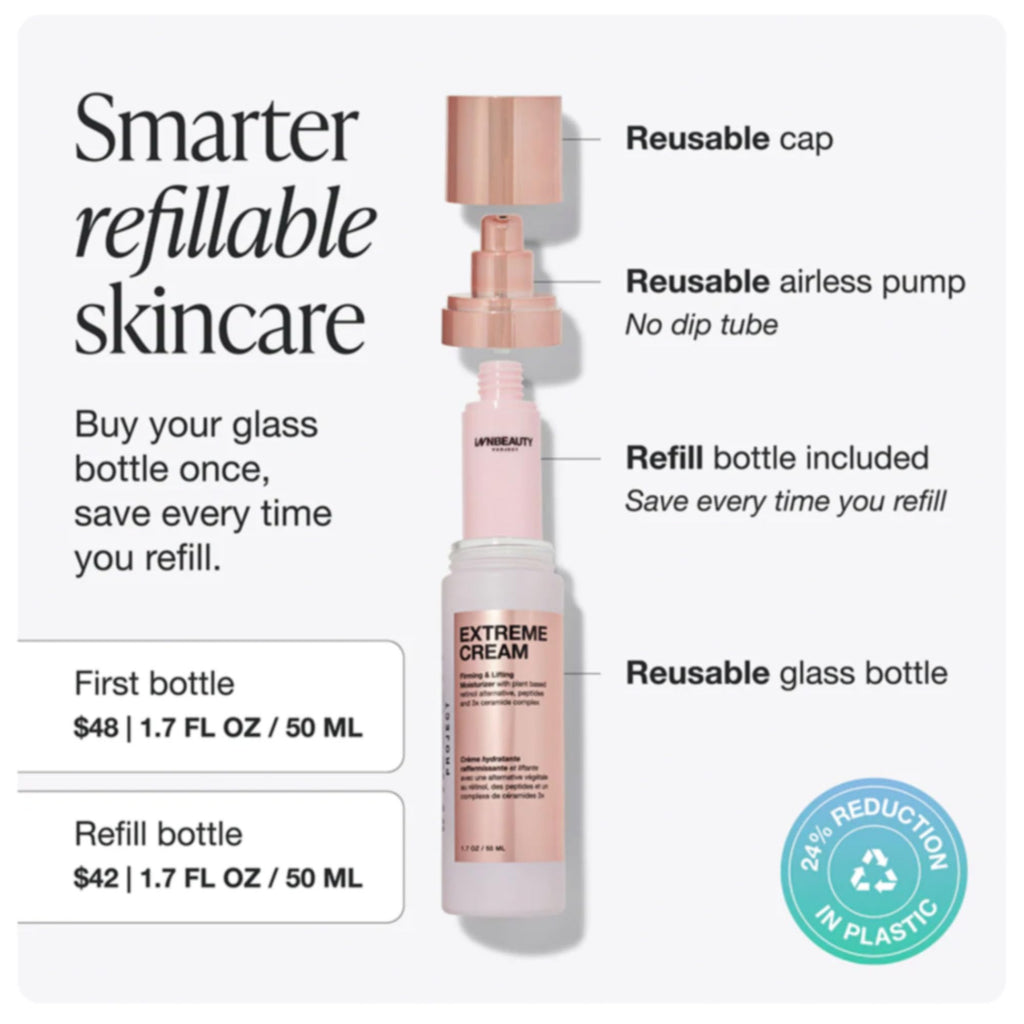 Innbeauty Project Extreme Cream Anti-Aging Firming & Lifting Moisturizer Refill with Peptides & Bio-Retinol Alternative, REFILL, 1.7 OZ (50ml)