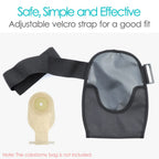 Waterproof Ostomy Bag Cover Belt Adjustable Washable Colostomy Bag Covers Protector Reusable Stoma Urostomy Ileostomy Pouch Supplies Leak-proof Odour Masking Noise Reduction for Patients Women Men