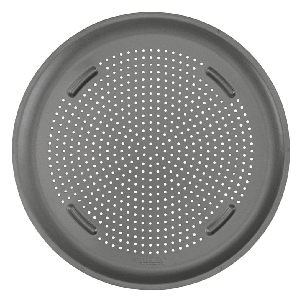 GoodCook AirPerfect Pizza Pan with Cutting Guides, 16-Inch, Gray