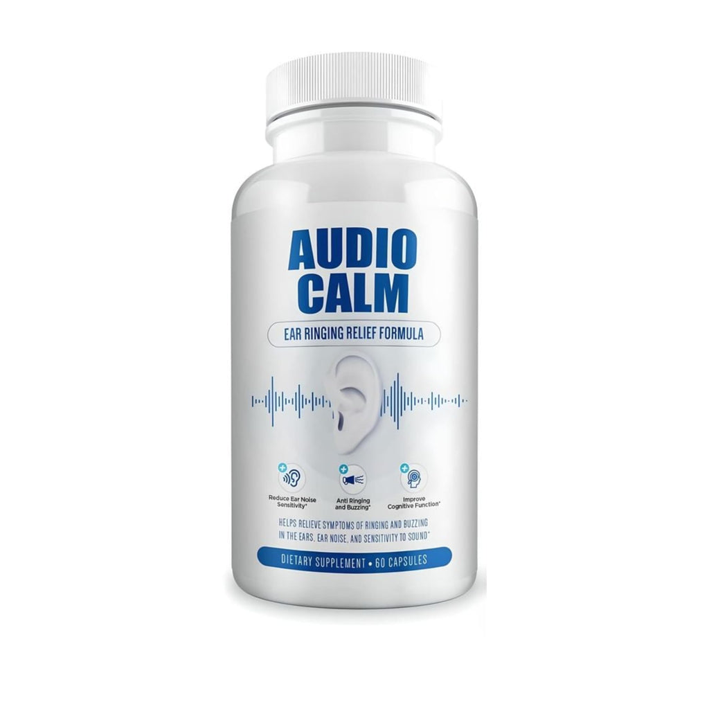 Audio Calm - Tinnitus Relief for Ringing Ears - Ear Health Vitamins - Natural Stop Tinnitus Relief Solution - Rapid Ear Ringing Relief, Buzzing, Clicking and Reduce Ear Noise | 60 Capsules (1)