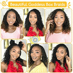 Fulcrum Goddess Box Braids Crochet Hair 10 Inch, 9 Packs Boho Box Braids Crochet Hair for Women, Pre-looped Bohemian 3X Crochet Braids with Curly Ends (10Inch, 1B/99J/530#)