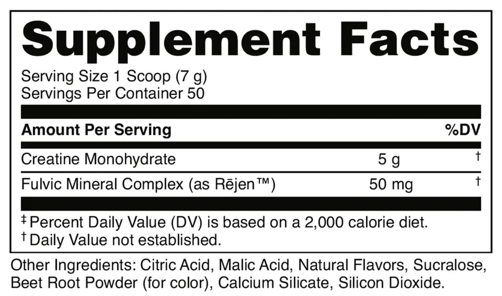 Bucked Up Fruit Punch Creatine for Women and Men - Easy to Mix Vegetarian - Flavored Creatine Monohydrate Powder - Made in USA - 5G Per Serving - 50 Servings - 250 Grams Per Container