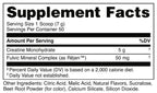 Bucked Up Fruit Punch Creatine for Women and Men - Easy to Mix Vegetarian - Flavored Creatine Monohydrate Powder - Made in USA - 5G Per Serving - 50 Servings - 250 Grams Per Container