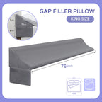 Vekkia King Size Bed Wedge Pillow for Headboard/Bed Wedge Gap Filler/Mattress Gap Filler/Wedge Pillow Headboard to Close The Gap (0-6") Between Your Headboard and Mattress, (Grey 76"x10"x7")
