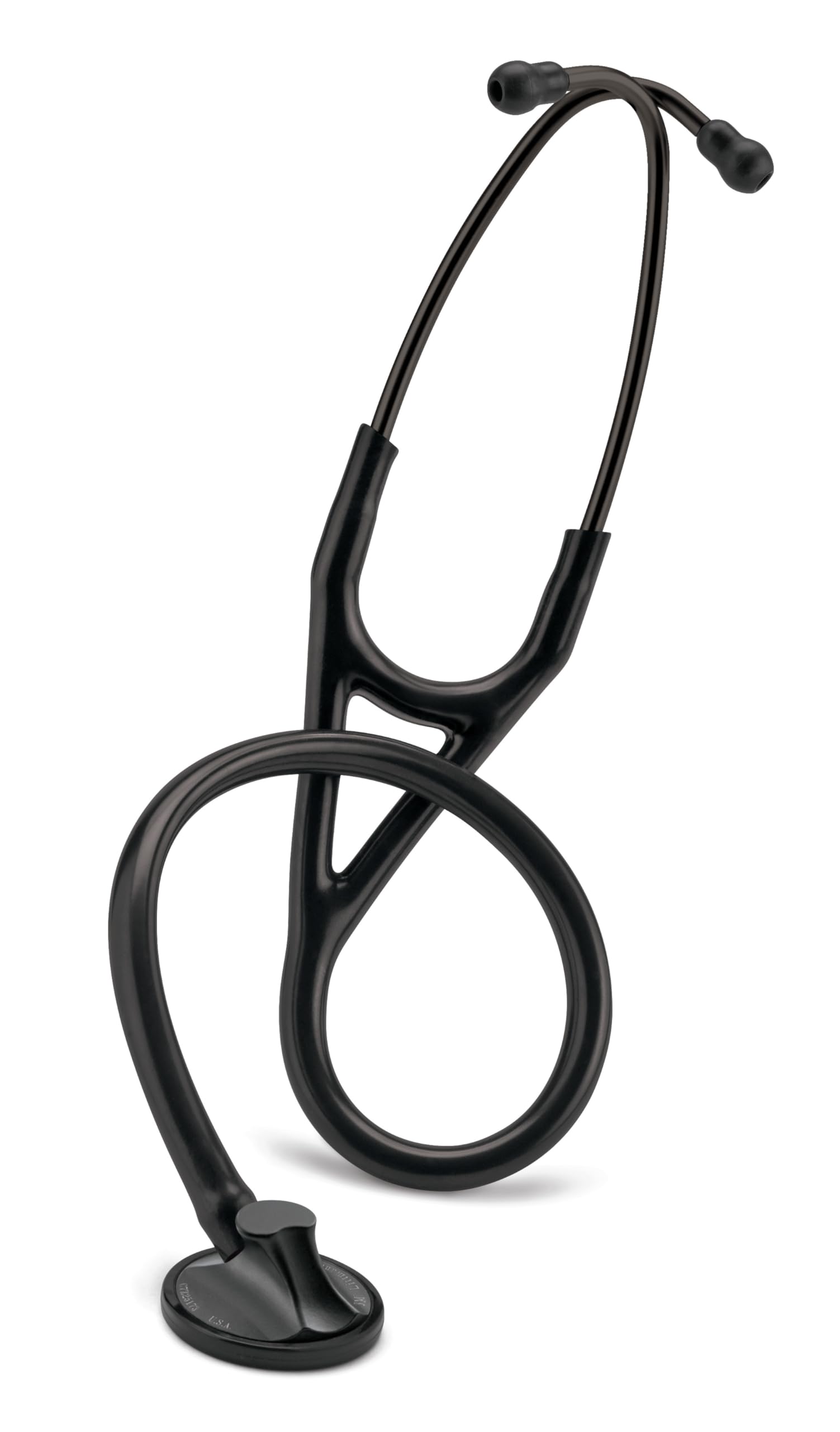 3M Littmann Master Cardiology Stethoscope, 2161, Stainless Steel Black-Finish Chestpiece, 27" Black Tube, Stem, and Headset