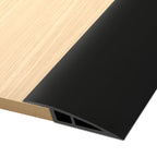 Vinyl Door Threshold Flooring Transition Strip Self Adhesive Carpet Edging Strip for Laminate Doorway Edge Threshold from 1/5" to 2/5" (Black, 3.3 Ft)