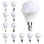 GOSCHE E12 LED Candelabra Light Bulbs, 60 Watt Equivalent, 120V Chandelier Llight Bulb, A15 / G45 Shape Ceiling Fan Light Bulbs, Bright Small Bulb Non-Dimmable, Warm White 2700K, 12 Pcs