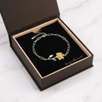 Love You This Much Sentimental Niece Gift from Aunt | 18k Gold Sunflower Bracelet | Meaningful Present for Niece | Christmas Gift Ideas for Aunt (Sunflower Bracelet)