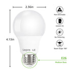 Lepro LED Light Bulbs 60 Watt Equivalent, 9W 800 Lumens Non-Dimmable, Daylight White 5000K, A19 E26 Standard Medium Base, 10000 Hour Lifetime 10 Count (Pack of 1)