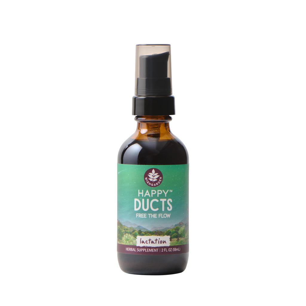 WishGarden Herbs Happy Ducts Drops, Lactation Support for Breastfeeding Moms – Herbal Lactation Supplement for Clogged or Plugged Milk Ducts, Engorgement Support & Breast Comfort – 2 oz