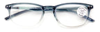V.W.E. Lightweight Progressive Clear Bifocal Reading glasses - No Line or Bubble - Zero Power on Top Reader Translucent Slim (Blue, 1.50, x)