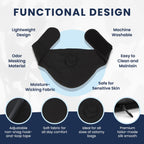 YConnect Ostomy Belt for Men & Women | Colostomy Ostomy Bag Covers for Sports | Discreet Ileostomy Belt | Ostomy Bag Cover | Ostomy Wrap Abdomen | Inner Pocket to Hold Ostomy Pouch (Black, Large)