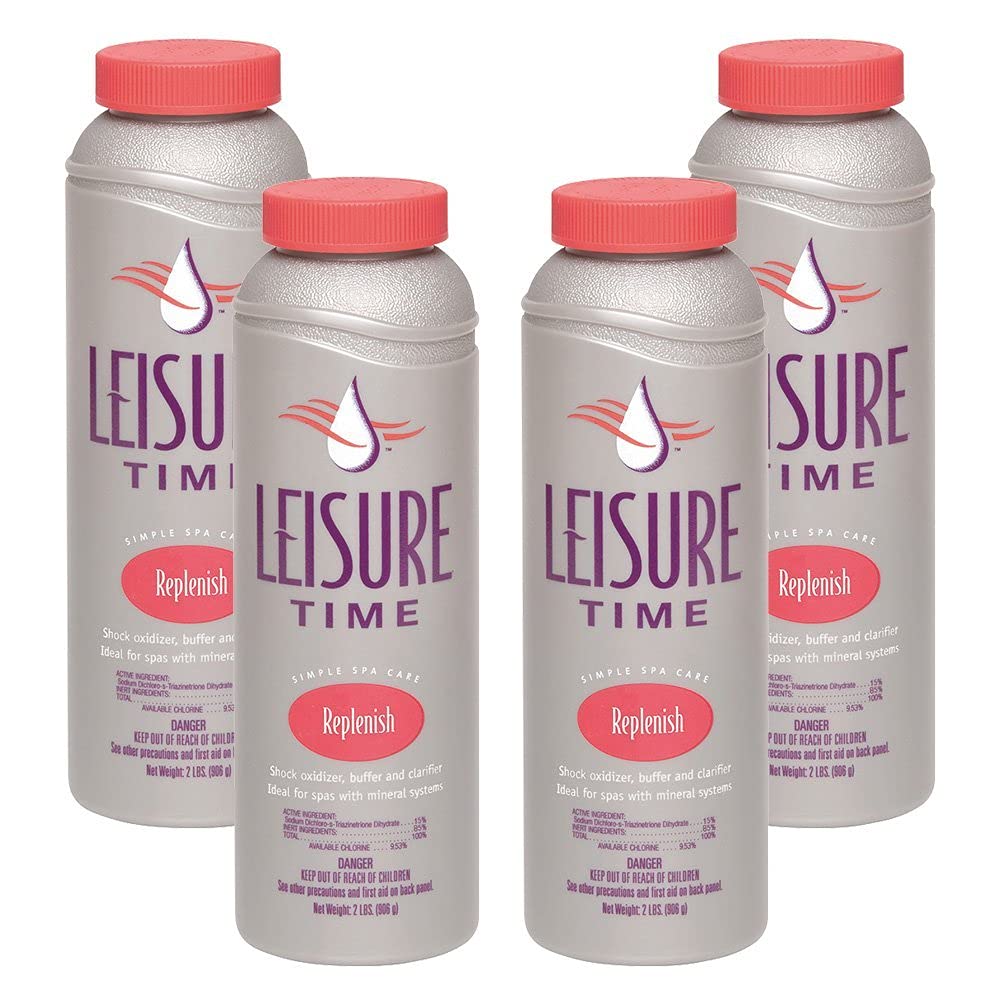 Leisure Time 45310-04 Spa Replenish Shock Oxidizer for Spas and Hot Tubs, 2-Pounds, 4-Pack