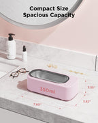 OSLTWI Ultrasonic Jewelry Cleaner Machine: 48KHz Ultra Sonic Cleaner for Jewelry,Eyeglass,Rings,Watch Band,Dentures,with Dual Cleaning Modes,350ML 304 Stainless Steel Tank,Gift for Wife,Mom,Daughter