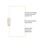 Integrative Therapeutics K2 + D3 - Supplement for Heart Health & Bone Strength* - Daily Vitamins for Calcium Absorption - Supports Vitality - Dairy-Free & Gluten-Free - 60 Count (60 Servings)