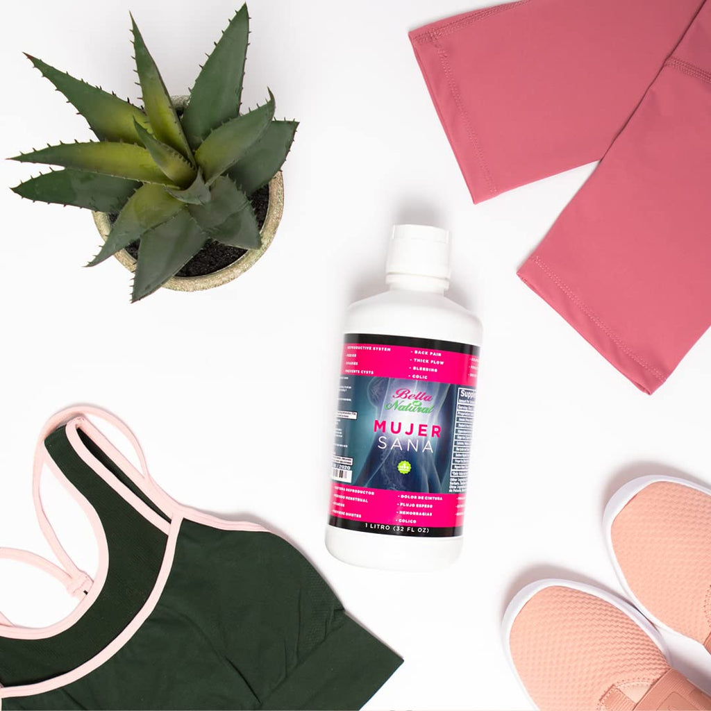 Bella All Natural Mujer Sana Healthy Woman, Hormonal imbalance, PCOS, Period Cramps - 1 Liter