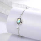 MANBU Sterling Silver Cremation Bracelet for Ashes