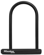 Master Lock Black Bike Lock with Key, Standard Size U-Lock for Bicycles and Other Outdoor Equipment, Anti-Theft Lock for Bikes, 8320D