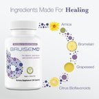 BruiseMD Bromelain 500mg 2,400GDU/g Supplement with Zinc and Vitamin C for Swelling, Inflammation, and Discoloration, Easy to Swallow Capsules (14-Day Supply) - Advanced Formula