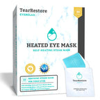 TearRestore EyeRelax Heated Eye Mask for Dry Eye & Stye Relief, Self-Heating Warm Compress with Moist Heat, Mint-Infused Steam Mask for Dry Eyes, Blepharitis Relief & Overnight Comfort (30 Count)