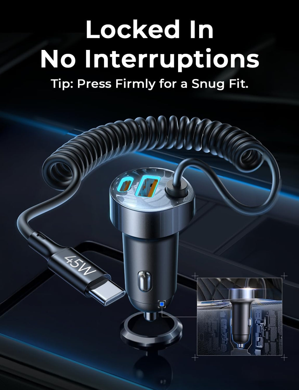 LISEN 120W for iPhone 18 17 16 Pro Max Car Charger USB C Fast Charge