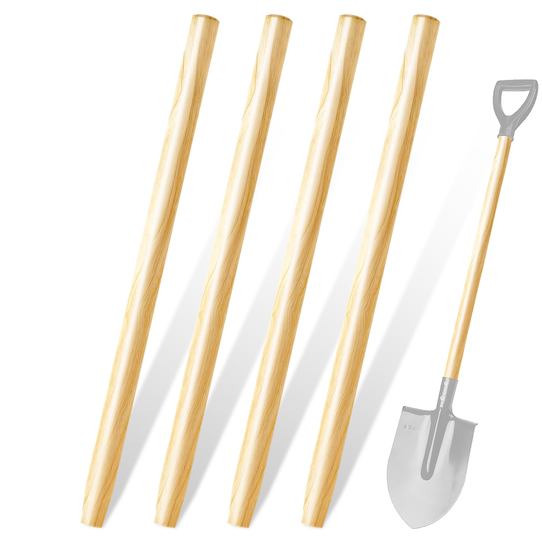 48" Wooden Shovel Handle Replacement for Garden