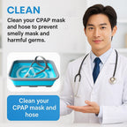 CPAP Cleaning Kit for CPAP Hose and Mask for CPAP Hanger with Brush and Collapsible Wash Basin Bucket Tub - Essential Care Kit for CPAP Users, Suitable for 7 Feet Tubing and 22mm 19mm Diameter