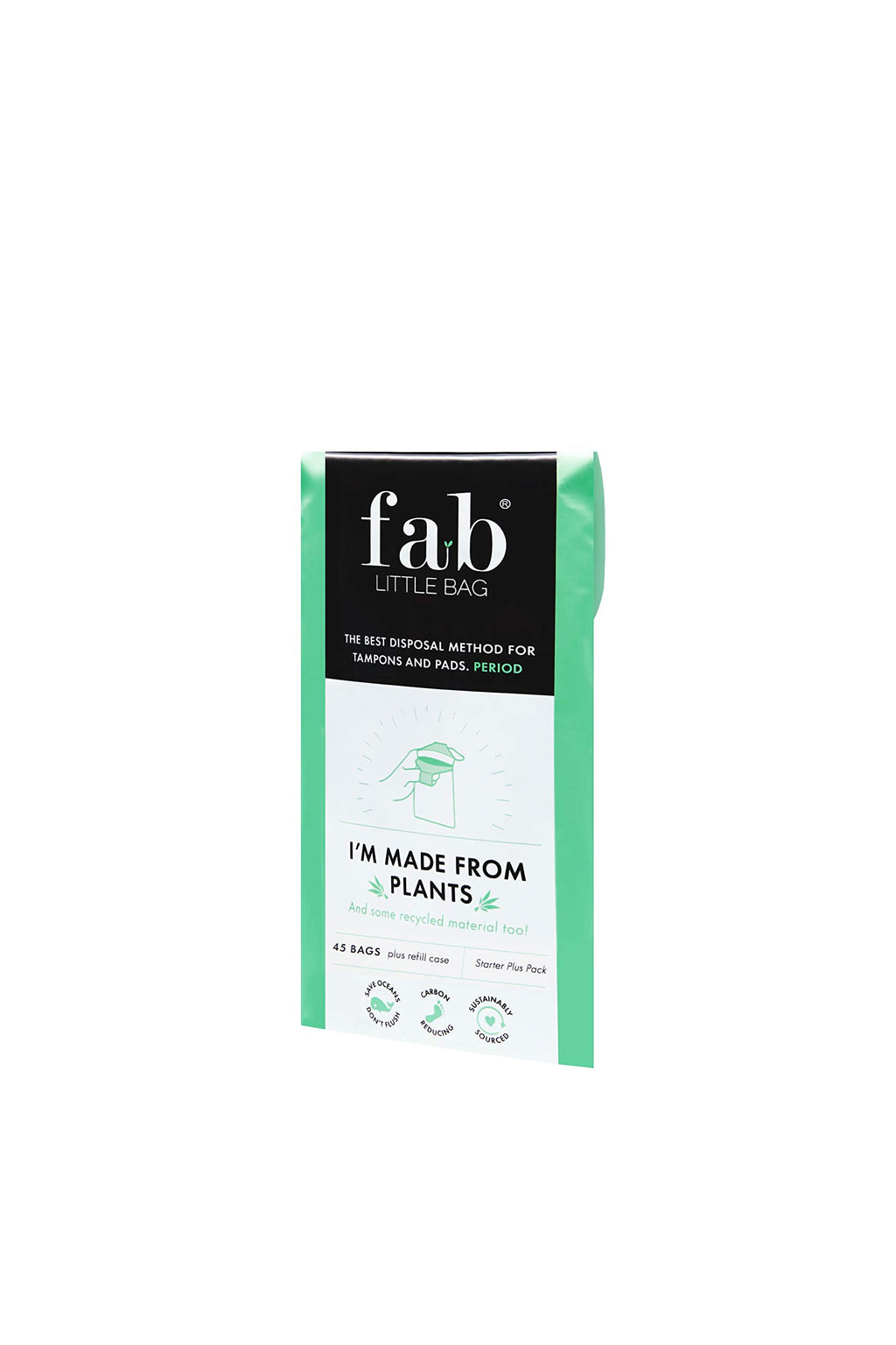 Fab Little Bag Starter Plus Pack - 45 Sanitary Disposal Bags Plus Recyclable Refill Pack for Out and About (45 Pack)