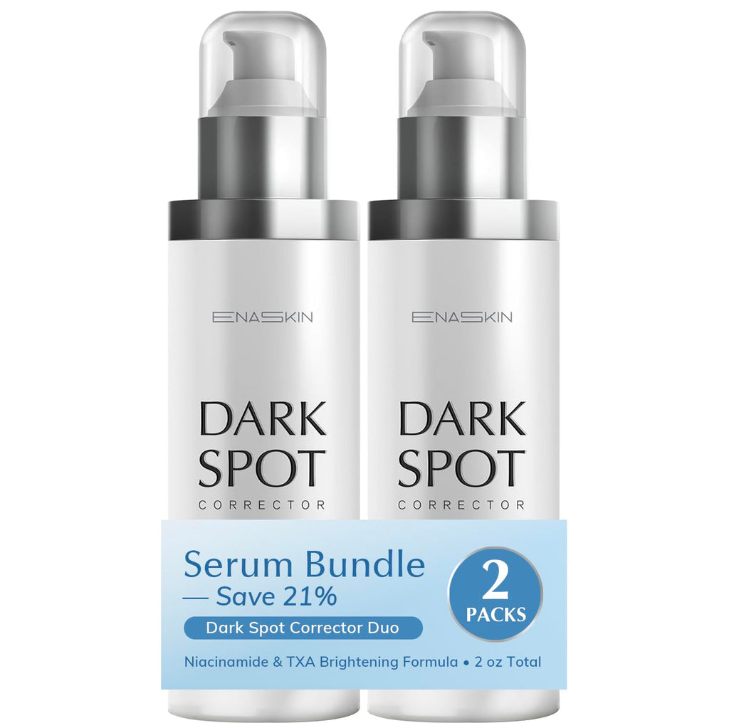 EnaSkin Dark Spot Remover Face & Body Serum: Age Spot Sun Spot Freckles Melasma Brown Spot - Advanced Formula with Niacinamide for Women and Men 1.0 Fl Oz (Pack of 2)