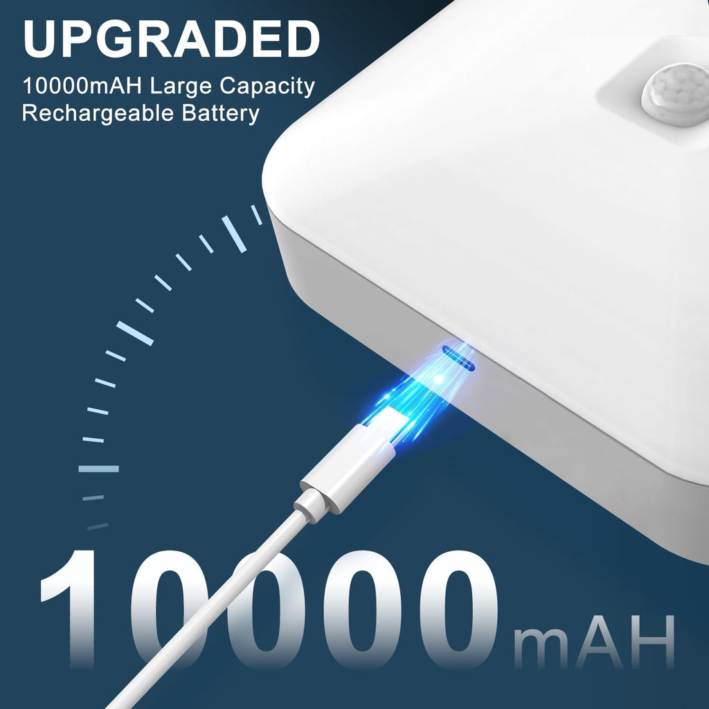 Rechargeable Motion Sensor Closet Light, Rechargeable Battery Operated Ceiling Light Wireless, 500LM Wireless Motion Activated Light for Shower Stairs Hallway Pantry Porch Garage, 5000K 3 Pack